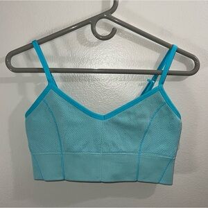 OFFLINE By Aerie Turquoises Ribbed 2” Bike Shorts and Longline Bra Top Set Med